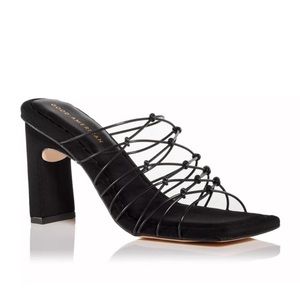 GOOD AMERICAN BLACK MESH LEATHER HEEL (NEOPRENE) SIZE 10 (NWT) BRAND NEW